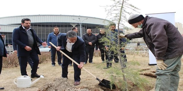 کاشت 20 اصله نهال در فرودگاه مهرآباد به مناسبت بیستمین سال تاسیس شرکت خدمات هوایی سامان