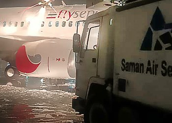 The start of anti-icing/de-icing operation of Saman Air Services Company